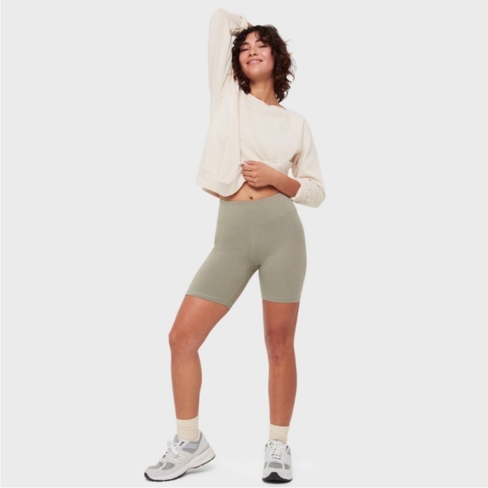 🌿MATE THE LABEL ORGANIC STRETCH BIKER SHORTS SAGE S